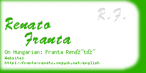 renato franta business card